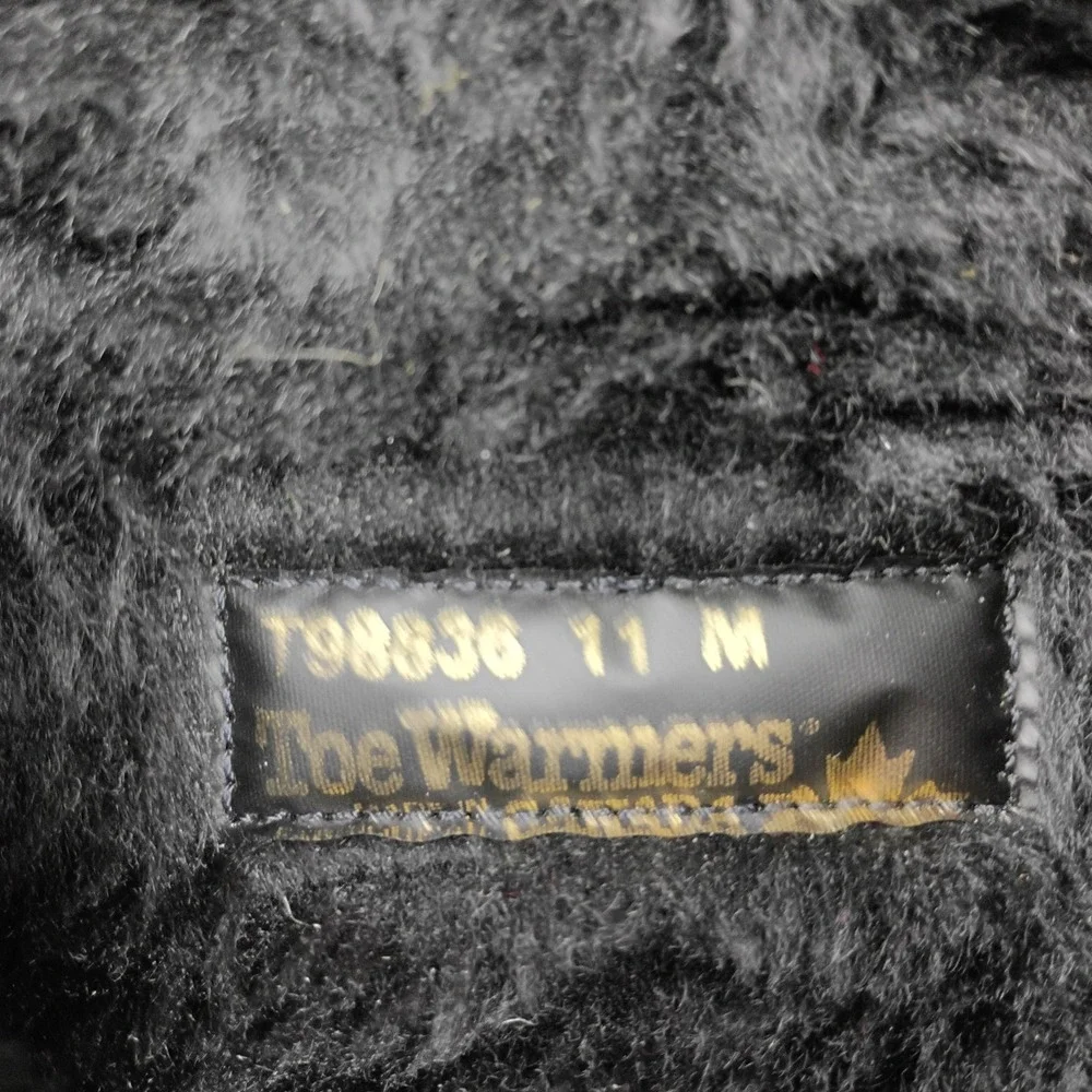 Toe Warmers Womens Black Winter Boots T98836 Faux Fur Lined Mid Calf‎ Size 11 M